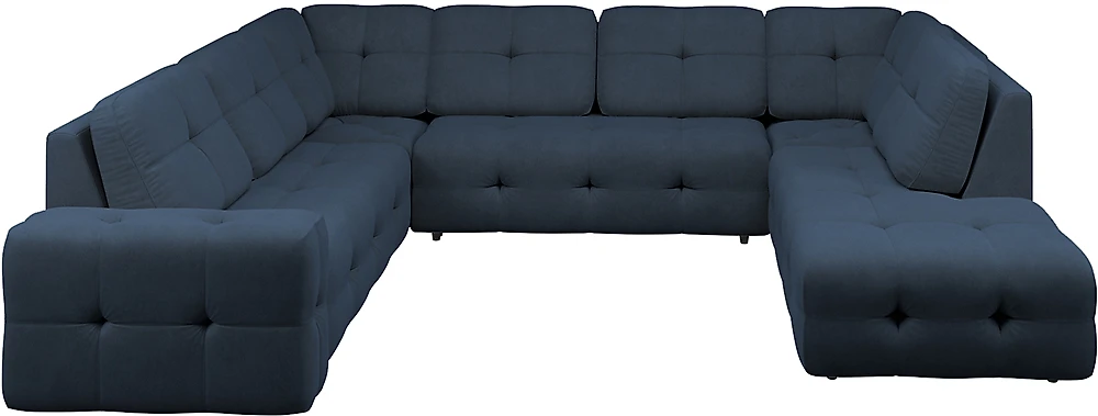 Угловой диван из велюра Спилберг-2 Нави