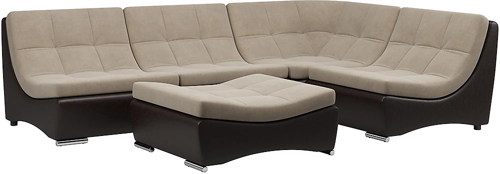 Угловой диван без подушек Монреаль-6 Милтон