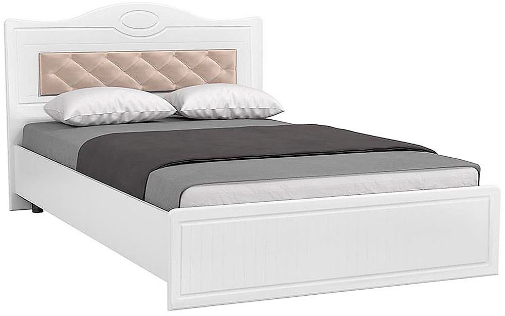 кровать в стиле минимализм Монако МН-8 с мягкой спинкой