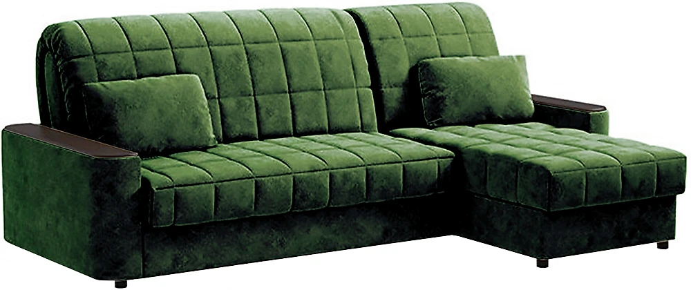 Угловой диван из ткани антикоготь Даллас Плюш Свамп