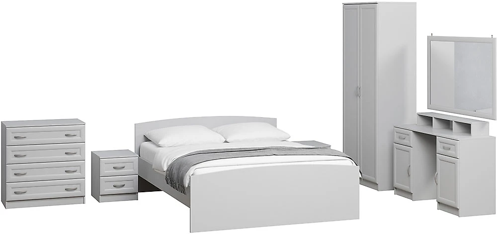 Маленький спальный гарнитур Арина-5 Серый