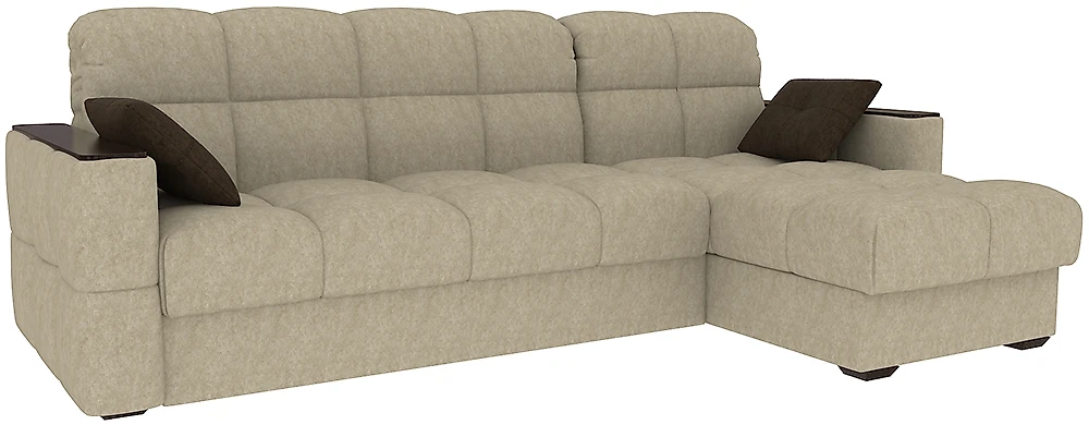 Угловой диван для гостиной Тахко-СП Плюш Крем