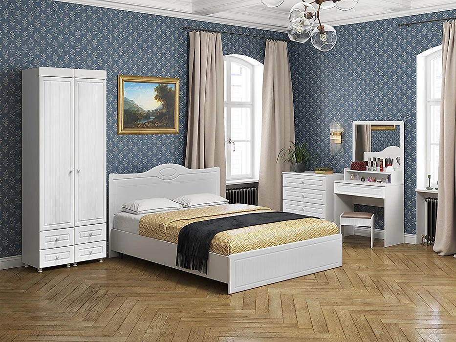 Белый спальный гарнитур Монако-2