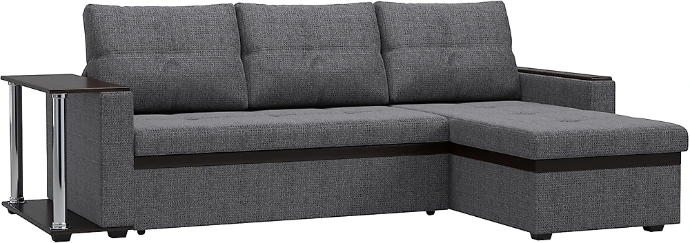 Серый угловой диван Атланта со столиком Дизайн 2
