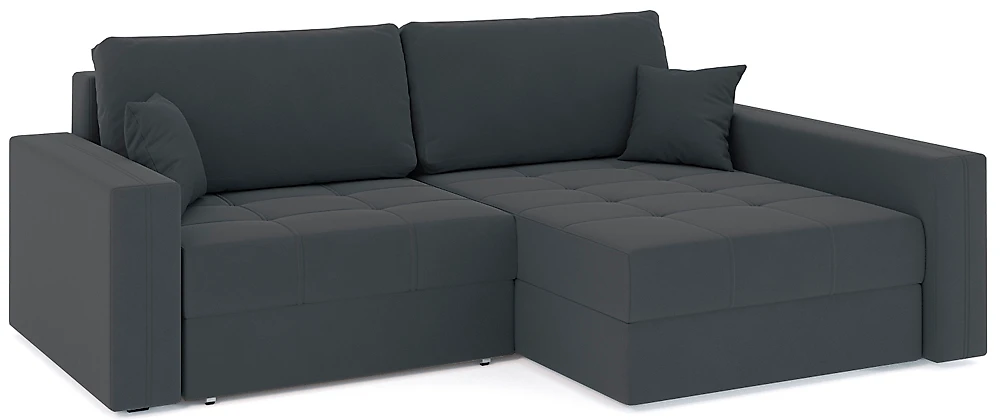 Серый угловой диван Брест-2 Плюш Грей