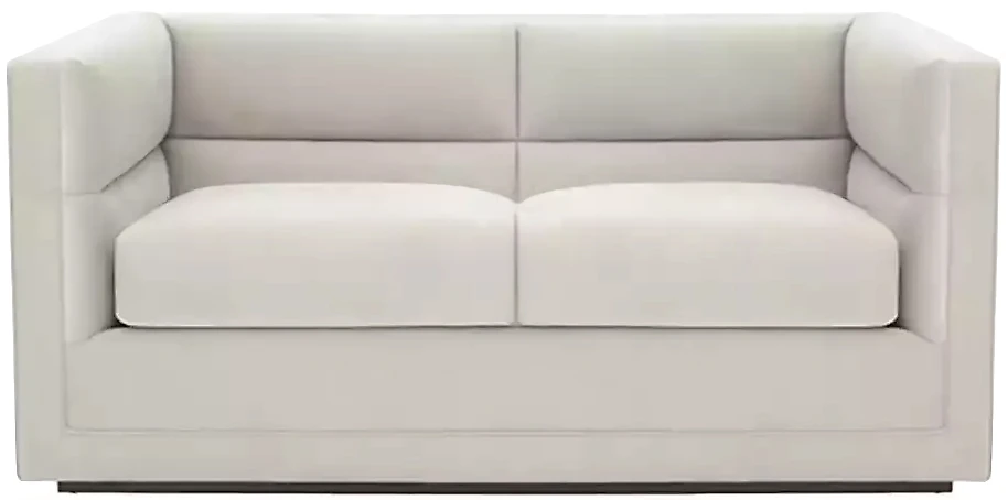 Белый прямой диван Адон двухместный