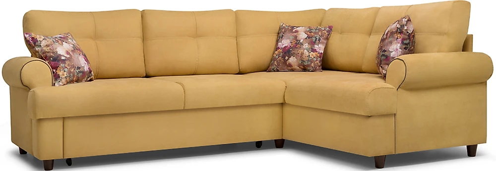 Жёлтый угловой диван  Мирта ТД-301