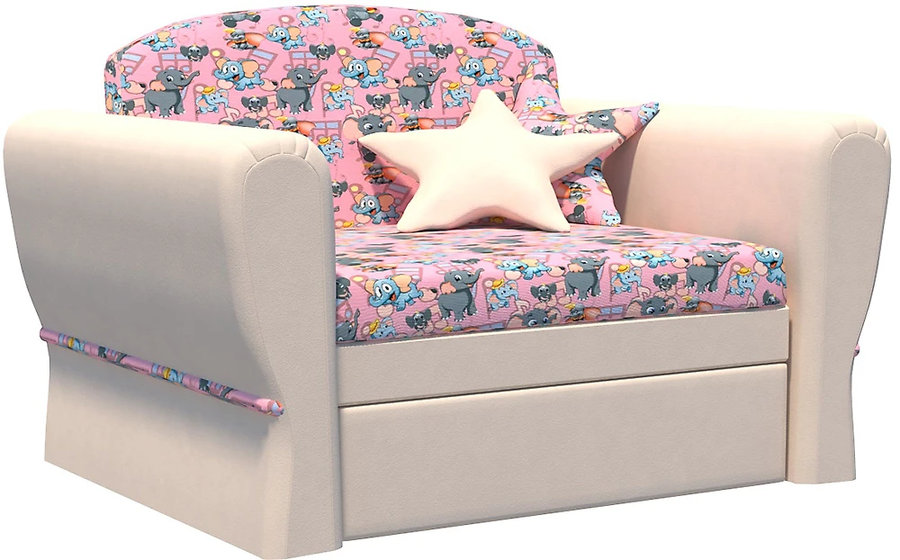 Детский диван для девочек Мини Слоники Пинк