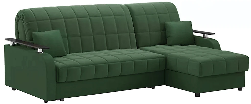 Угловой диван из ткани антикоготь Карина Плюш Свамп
