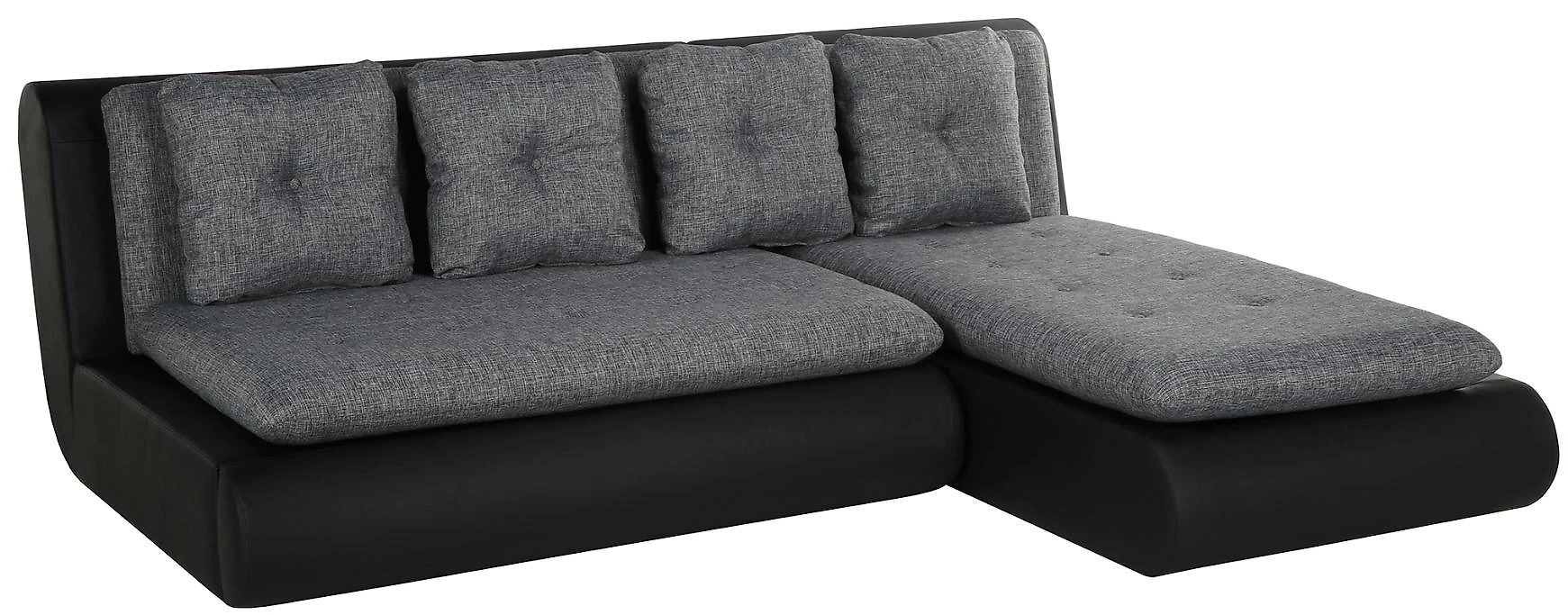 Угловой диван из комбинированного материала Кормак Мини Грей