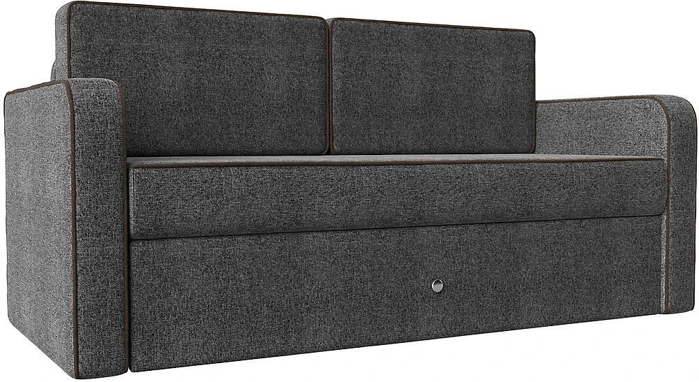 Выкатной диван 120 см Смарт Рогожка Серый-Коричневый