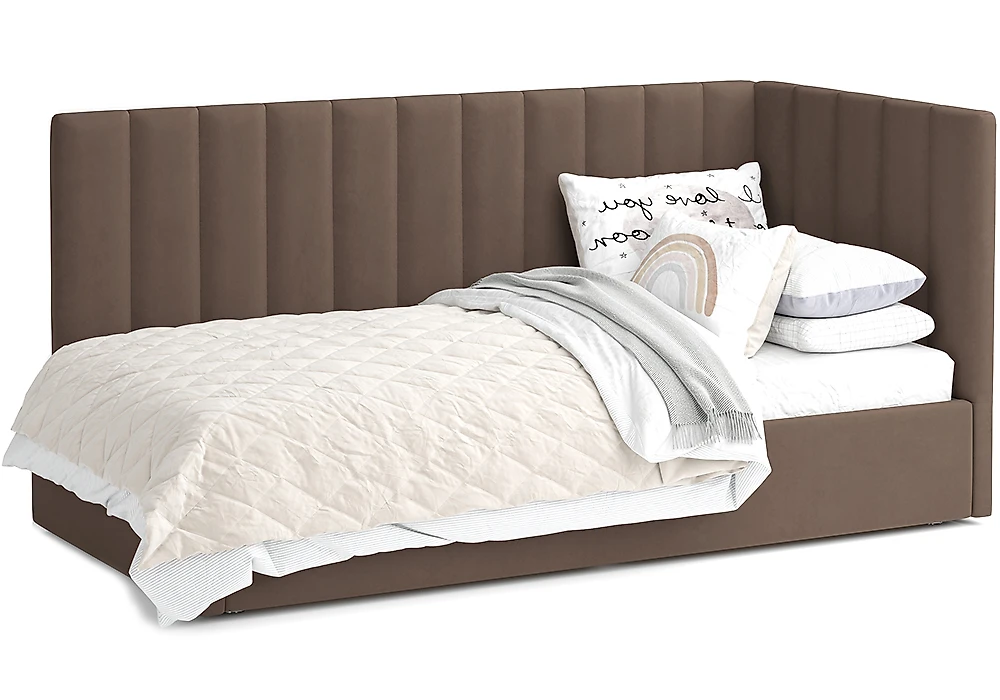 Кровать с подъемным механизмом и мягким изголовьем Тиволи Дизайн-4
