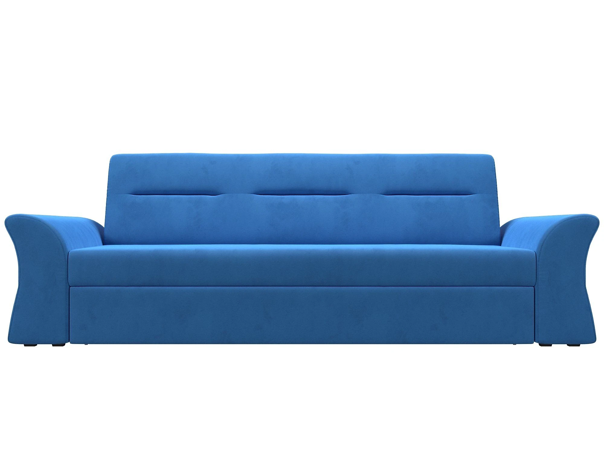 Синий прямой диван Клайд Плюш Дизайн 3