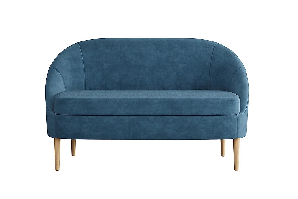 Синий прямой диван Комо Плюш Дизайн-1