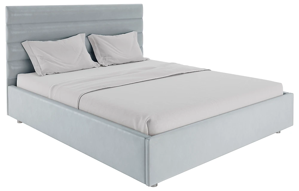 Серая односпальная кровать Левита Плюш Дизайн 2