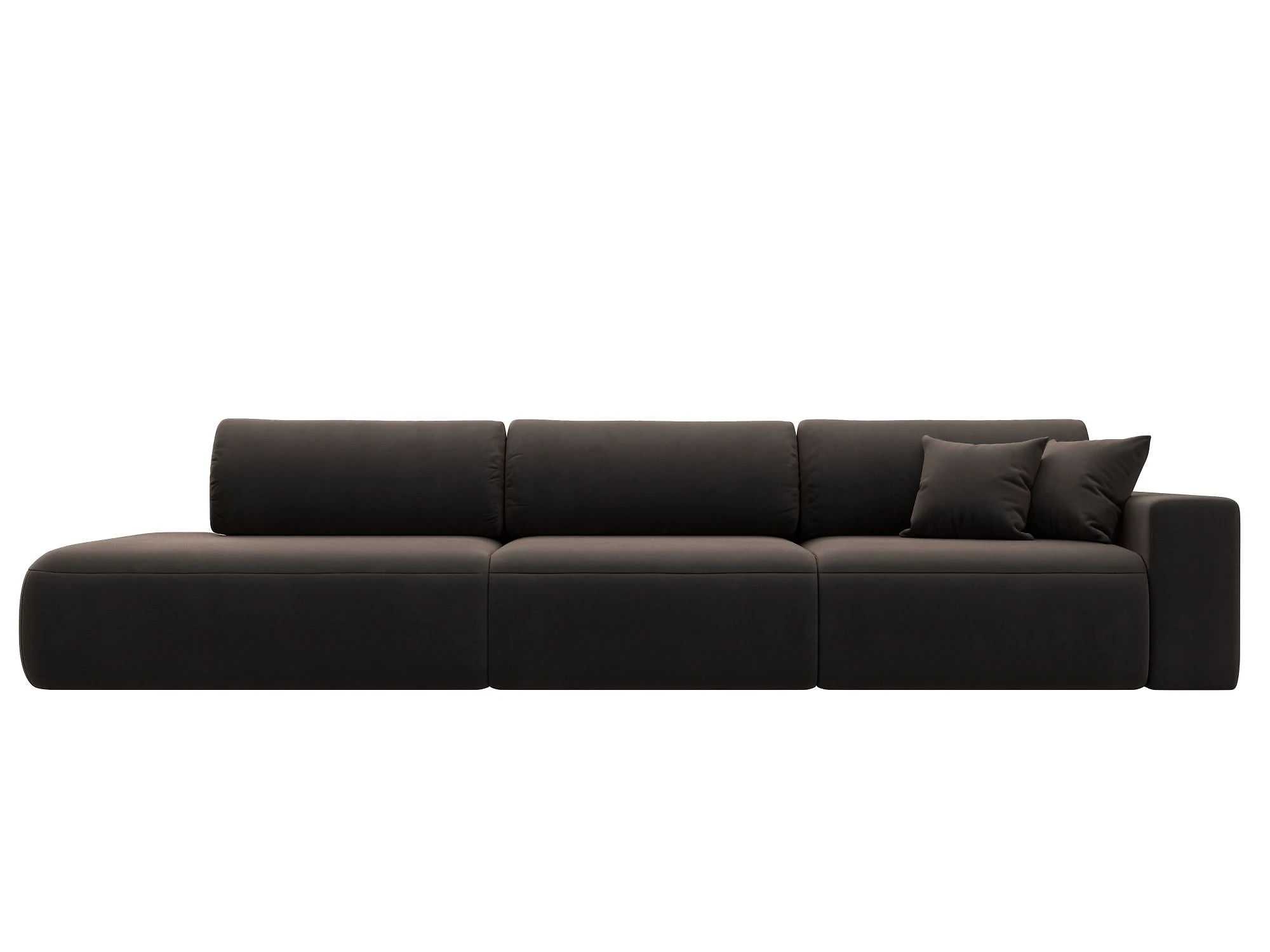 Прямой диван модерн Лига-036 Модерн Лонг Плюш Дизайн 5