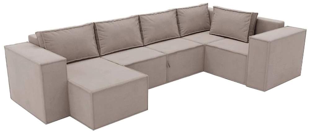 Модульный диван для школы Лофт П-образный Беж