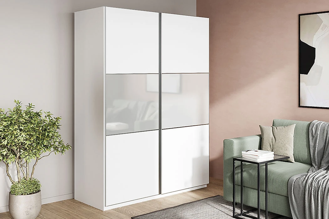 шкаф белого цвета Риал-4 Дизайн-1