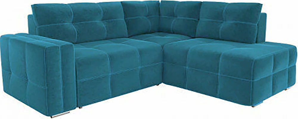 Угловой диван из велюра Леос Плюш Азур