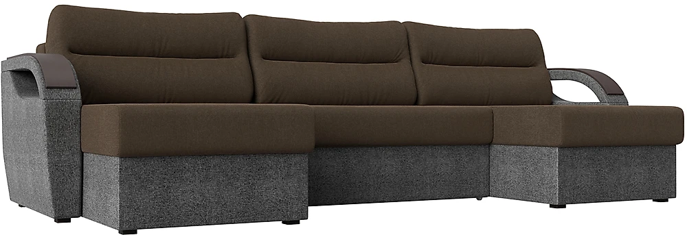 Угловой диван для ежедневного сна Форсайт Кантри Браун-Грей