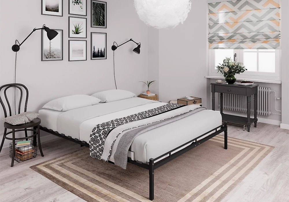 кровать в стиле минимализм Хью Блэк 160х200