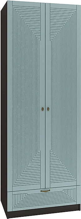 Синий распашной шкаф Фараон Д-2 Дизайн-3