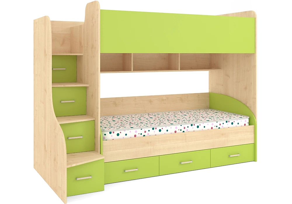 двухтажная кровать для детей Лайм-6