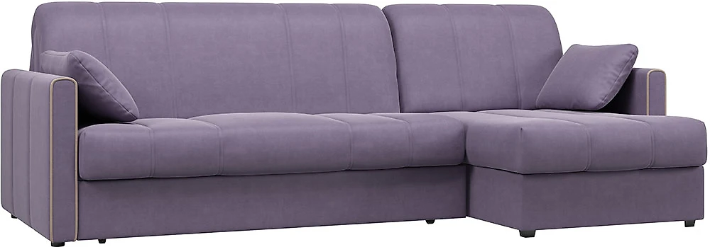 Угловой диван из ткани антикоготь Доминик Плюш Перпл
