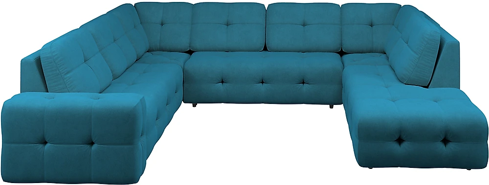 Модульный диван с оттоманкой  Спилберг-2 Аква