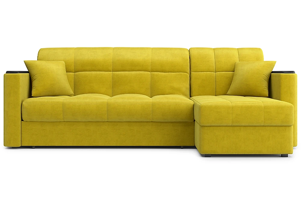 Угловой диван со съемным чехлом Неаполь с оттоманкой Дизайн 4