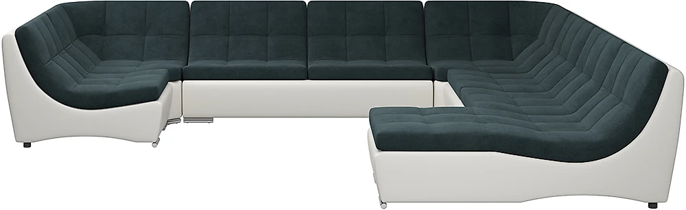 Угловой диван без подлокотников Монреаль-10 Индиго