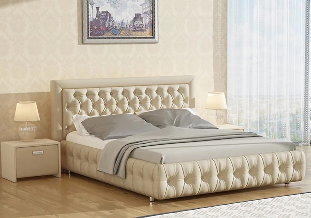Большая двуспальная кровать Веда-6 Милк