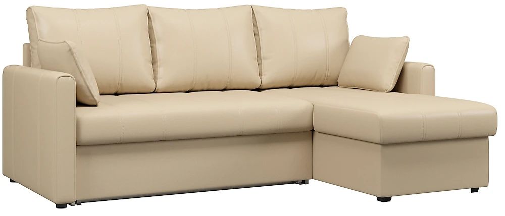 Угловой диван на металлическом каркасе Риммини Дизайн 4 кожаный