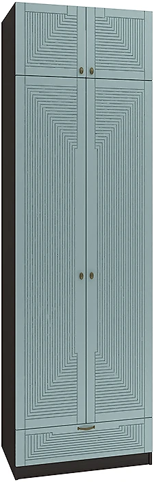 Синий распашной шкаф Фараон Д-6 Дизайн-3
