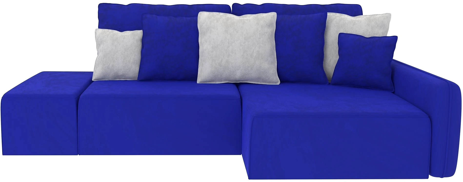 Синий угловой диван Портленд Дизайн 6
