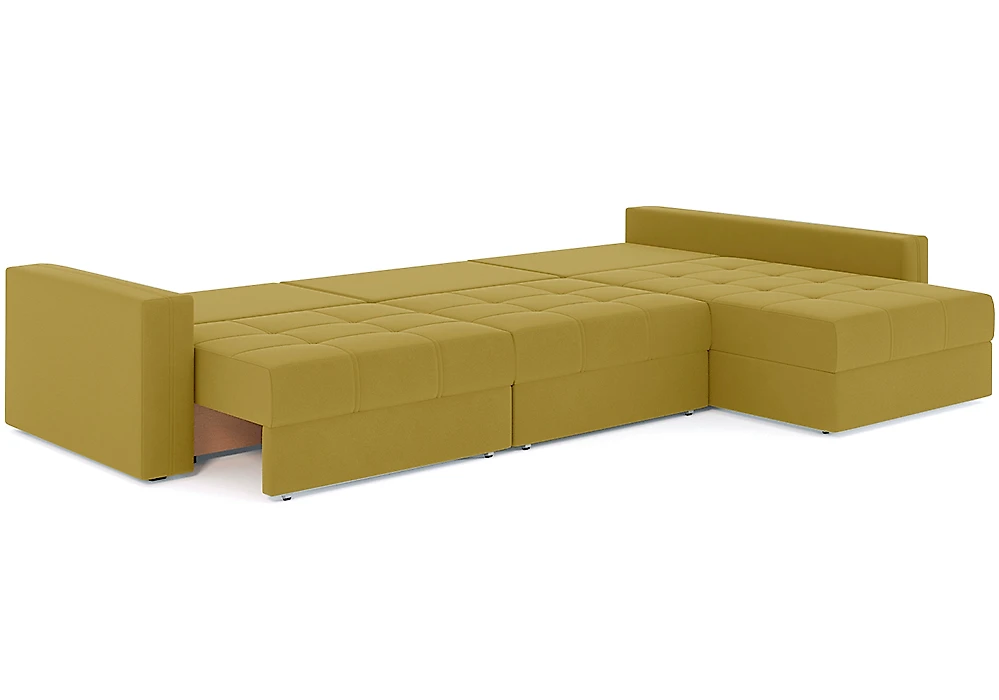 Жёлтый угловой диван  Брест-3 Плюш Еллоу