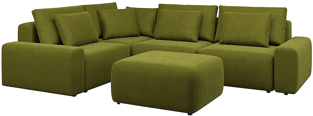 Угловой диван с креслом Гунер-1 Плюш Свамп