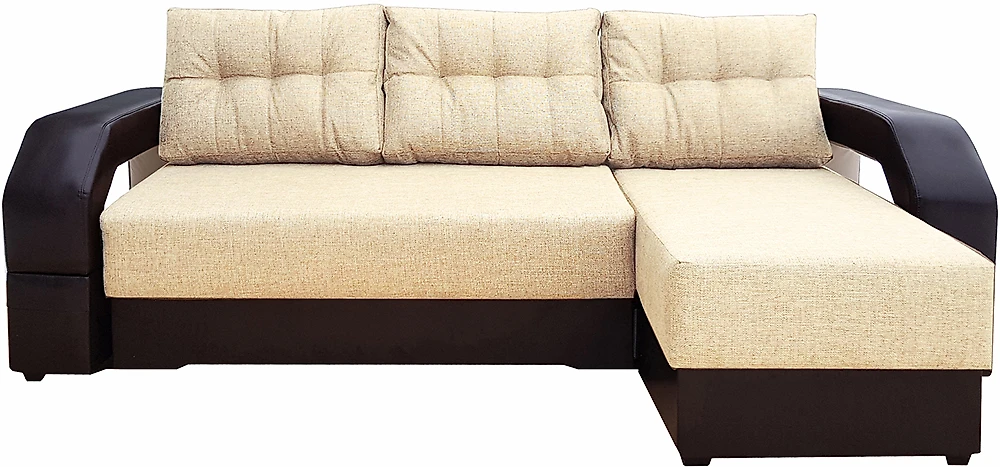 Угловой диван с подлокотниками Манчестер Вудлайн Крем