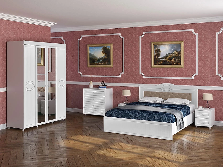 Спальня  Монако-6 с мягкой спинкой