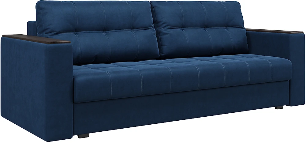 Синий прямой диван Boss Rich-2 (Босс) Плюш Дизайн 6