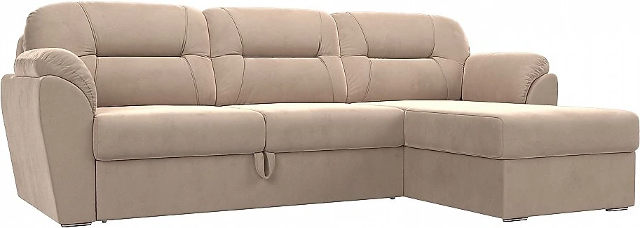 Угловой диван для ежедневного сна Бостон Плюш Беж