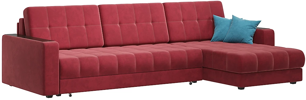 Угловой диван из велюра Босс (Boss) Max Ред