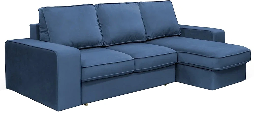 Угловой диван с подлокотниками Монако Блю