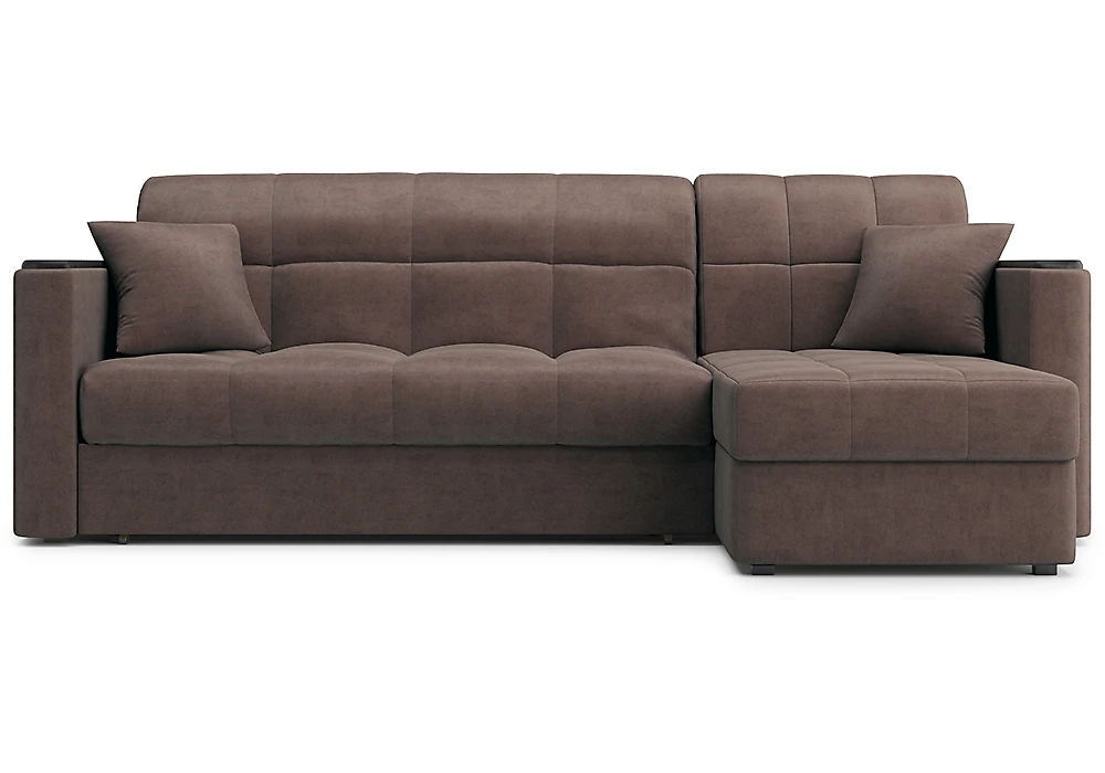 Угловой диван с механизмом аккордеон Неаполь с оттоманкой Дизайн 3