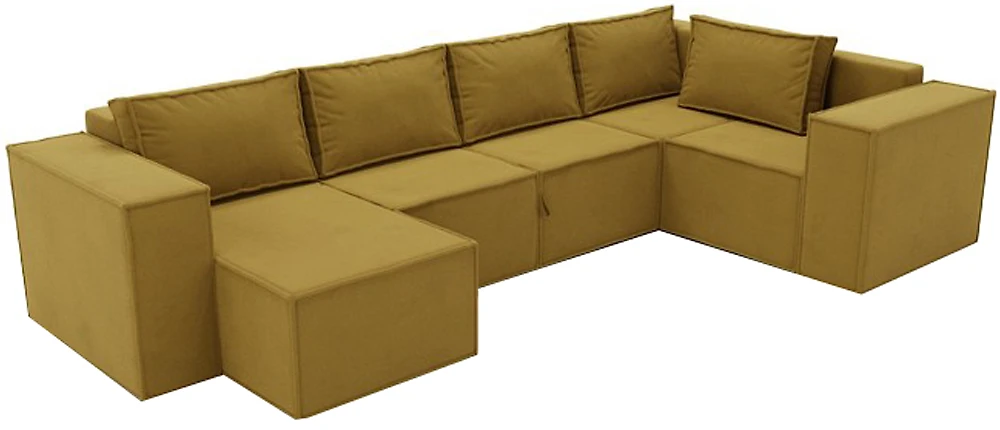 Модульный диван с механизмом еврокнижка Лофт П-образный Еллоу