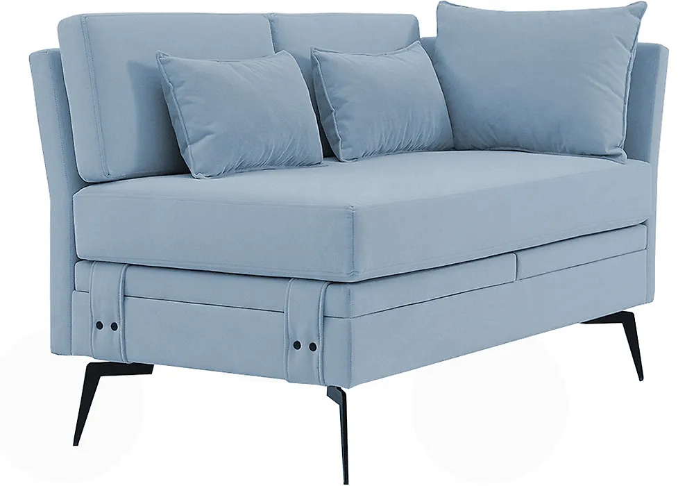Выкатной диван с ящиком для белья Шарли Прима Лайт Блю