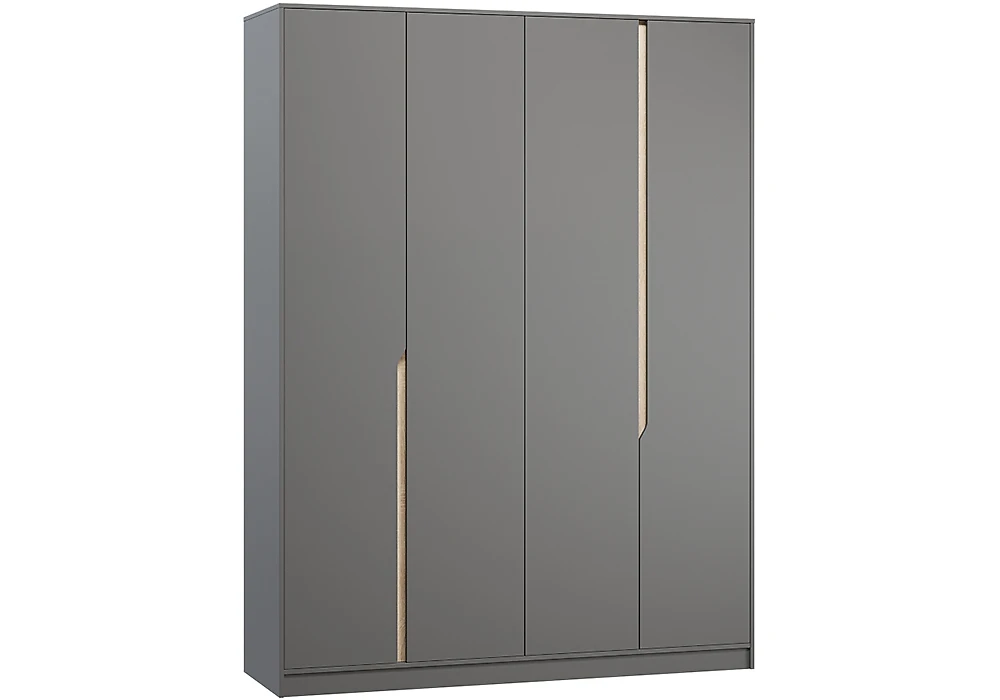 узкий шкаф для одежды Монс 4-створчатый Дизайн-3