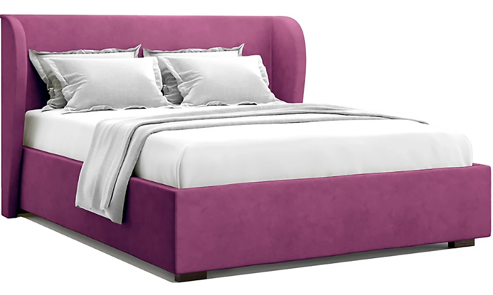 Кровать с мягкой спинкой Тэнно Фиолет