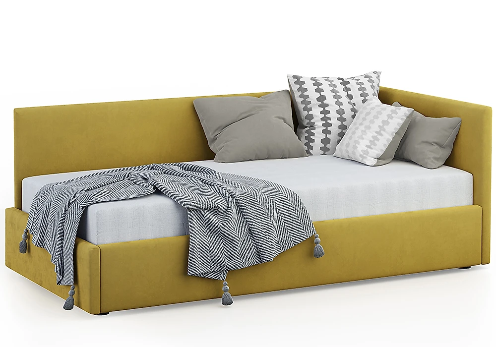 Кровать с подъемным механизмом и мягким изголовьем Меркурий-2 Дизайн-5