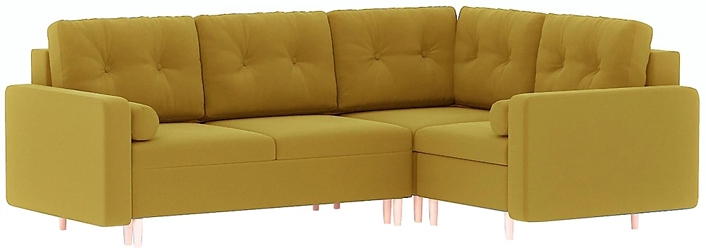 Модульный диван с оттоманкой  Белфаст Плюш Еллоу